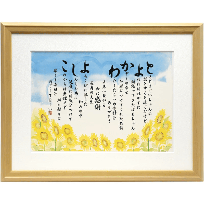 感動の誕生日プレゼント・名前の詩